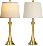 Rinweey 27.5" Gold Lamps Set of 2, Touch Control 3-Way Dimmable Bedside Nightsta... - Image 6