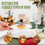 120PCS White Plastic Plates, Disposable Party Plates with Gold Rim, Heavy Duty 6... - Image 7