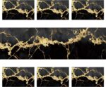 ANNA QUEEN Gold and Black Marble Table Runner and Placemats Set of 6 – Elegant 1... - Image 3