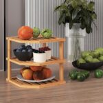 VERTORGAN 3 Tier Bamboo Corner Shelf(2 Pack),Plate Organizer,Dish Drying Rack,Ki... - Image 3
