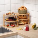 VERTORGAN 3 Tier Bamboo Corner Shelf(2 Pack),Plate Organizer,Dish Drying Rack,Ki... - Image 4