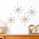 Shimeyao 4 Pcs Mid Century Wall Decor Modern Gold Celestial Starburst Wall Art C... - Image 7
