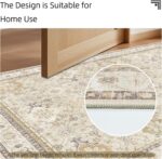 Washable 5x7 Area Rug - 5x7 Rugs for Living Room, Boho Floral Vintage Low Pile C... - Image 5
