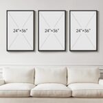 Large Framed Neutral Abstract Wall Art for Living Room, 3 Piece Black Beige Canv... - Image 4
