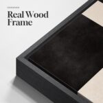 Large Framed Neutral Abstract Wall Art for Living Room, 3 Piece Black Beige Canv... - Image 5