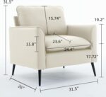 Cat Paw Leather Upholstered 2PC Sofa Set, Green Nordic Retro Light Luxury Single... - Image 4