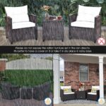 Tangkula 3 Pieces Patio Furniture Set, PE Rattan Wicker 3 Pcs Outdoor Sofa Set w... - Image 7