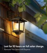 PASAMIC 2 Pack Solar Wall Lanterns with Replaceable Bulb,Outdoor Hanging Lights ... - Image 3