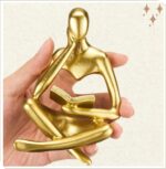 Yinkin Reading Thinker Statue, Abstract Art Thinker Sculptures Figurine, Modern ... - Image 4