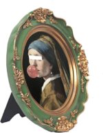 WINPLUS+ Vintage Picture Frame 4x4 Round,Luxury Antique Photo Frame With Golden ... - Image 3