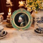 WINPLUS+ Vintage Picture Frame 4x4 Round,Luxury Antique Photo Frame With Golden ... - Image 5