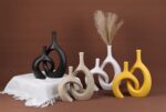 WUBIANJIE Yellow Ceramic Vase - Modern Boho Decor, Mustard Yellow, Round, Anti-S... - Image 6
