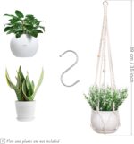 2 Pack Macrame Plant Hanger Indoor 5 Arms Hanging Planter for Plants Holder with... - Image 5