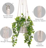 2 Pack Macrame Plant Hanger Indoor 5 Arms Hanging Planter for Plants Holder with... - Image 6
