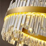 39.5'' Modern Gold Crystal Chandelier - K9 Crystal LED Dimmable Chandeliers With... - Image 3