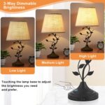 Kakanuo Table Lamp for Bedside, Lamp for Living Room with USB-A and USB-C Chargi... - Image 3