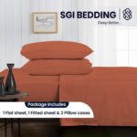SGI bedding 600 Thread Count 4 Piece 100% Egyptian Cotton Queen Size Sheets Set,... - Image 3