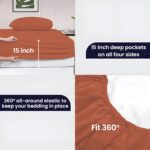 SGI bedding 600 Thread Count 4 Piece 100% Egyptian Cotton Queen Size Sheets Set,... - Image 6