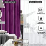 Dark Purple Velvet Curtains 42" W x 63" L Elegant Girl Women Solid Royal Lavende... - Image 4