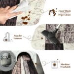 Large Area Rugs,Modern Geometric Patchwork Floor Decor for Bedroom Aesthetic Car... - Image 7