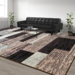 Large Area Rugs,Modern Geometric Patchwork Floor Decor for Bedroom Aesthetic Car... - Image 8
