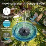 Hanging Bird Bath Fountain, Cascading Outdoor Birdbath with Glass Bowl, USB-Powe... - Image 4