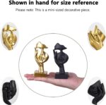 4 PCS Gold Thinker Statue Set – Abstract Sculptures Home Decor for Bookshelf, Of... - Image 3