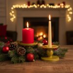 Table Gold Candle Holders – Set of 2 | Reversible Metal Candle Stand for Pillar ... - Image 4