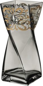 Large Luxury Grey Vase 30 cm - Decorated with Large Premium Crystal and Golden O... - Image 3