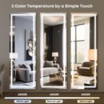 Kosmonia 56"x18" Full Length LED Mirror with Lights, Dimmable Standing/Wall Mirr... - Image 6