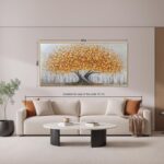 Gold Tree of Life Canvas Wall Art, Modern Abstract Textured Painting, Large Fram... - Image 6