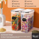 PRAKI 5PCS Cereal Containers Storage Set, BPA Free Airtight Food Storage Contain... - Image 4