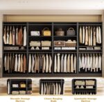 Unikito 12FT Modular Closet System with 8 Hanging Rods, 2800LBs Wood Garment Rac... - Image 3