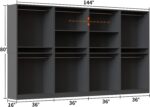 Unikito 12FT Modular Closet System with 8 Hanging Rods, 2800LBs Wood Garment Rac... - Image 8