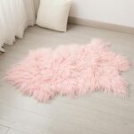 100% Genuine Sheepskin Area Rug Real Lightweight Fluffy Soft Mongolian Long Wool... - Image 6