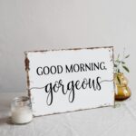 Tizzer Hello Gorgeous Master Bedroom Wall Decor Set of 2, Romantic Farmhouse Cou... - Image 3
