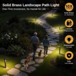 Gardenreet Low Voltage Pathway Lights Brass, LED Landscape Path Lights, Yard Lig... - Image 3