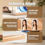 4×6 inch Acrylic Table Top Sign Holder with Beech Wood Base – Double-Sided Menu ... - Image 5
