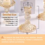 Gold Candle Holder Set of 12, Glass Taper Candle Holders, Gold Candlestick Holde... - Image 3
