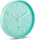 Bernhard Products Seafoam Green Wall Clock 10 Inch, Silent Non-Ticking, Quality ... - Image 3