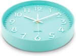 Bernhard Products Seafoam Green Wall Clock 10 Inch, Silent Non-Ticking, Quality ... - Image 4