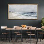 MUDECOR Extra Large Framed Canvas Print Wall Art Serene Beach Watercolor Coastal... - Image 4