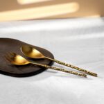 Surge Gold Salad Server Set – Elegant 2-Piece Serving Spoon and Fork for Tossing... - Image 4
