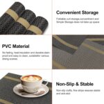 HOOMIL Placemats Set of 6, Heat Resistant up to 194°F (90°C), Easy to Clean, Gol... - Image 5