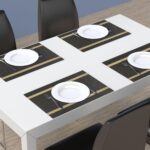 HOOMIL Placemats Set of 6, Heat Resistant up to 194°F (90°C), Easy to Clean, Gol... - Image 8