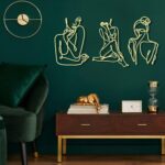 Photect 3 Pcs Metal Wall Art Decor Minimalist Abstract Woman Wall Art Metal Mode... - Image 6