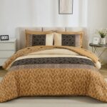 Dinjoy Boho Queen Comforter Set Brown,7 Piece Bed in a Bag Queen Size Lightweigh... - Image 3