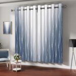 Ombre Blue White Blackout Curtains Thermal Insulated Light Block Room Darkening ... - Image 3