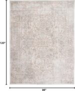 SAFAVIEH Area Rug 8x10 - Evoke Collection - Large - Ivory & Taupe, Distressed De... - Image 3