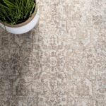 SAFAVIEH Area Rug 8x10 - Evoke Collection - Large - Ivory & Taupe, Distressed De... - Image 6